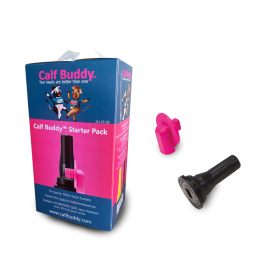 Doos met 10 CALF-BUDDY™ spenen + aansluitingen.
